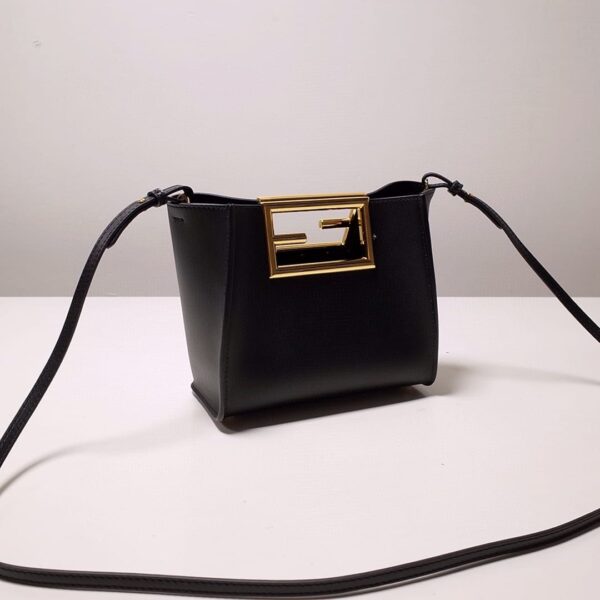 1:1 Replica Fendi Way Small Black Bag For Woman 20cm/8in 8BS054AAIWF0KUR
