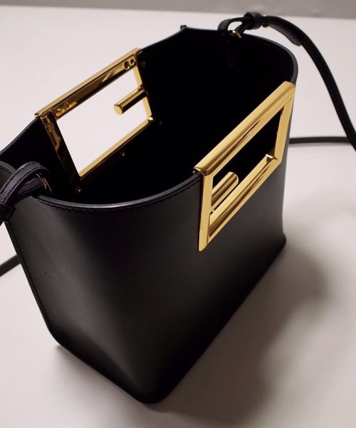 1:1 Replica Fendi Way Small Black Bag For Woman 20cm/8in 8BS054AAIWF0KUR