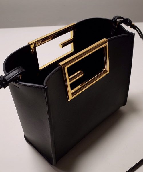 1:1 Replica Fendi Way Small Black Bag For Woman 20cm/8in 8BS054AAIWF0KUR