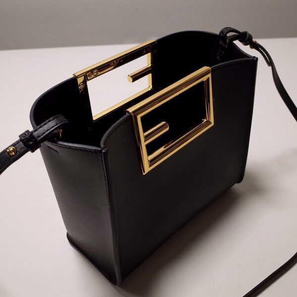 1:1 Replica Fendi Way Small Black Bag For Woman 20cm/8in 8BS054AAIWF0KUR