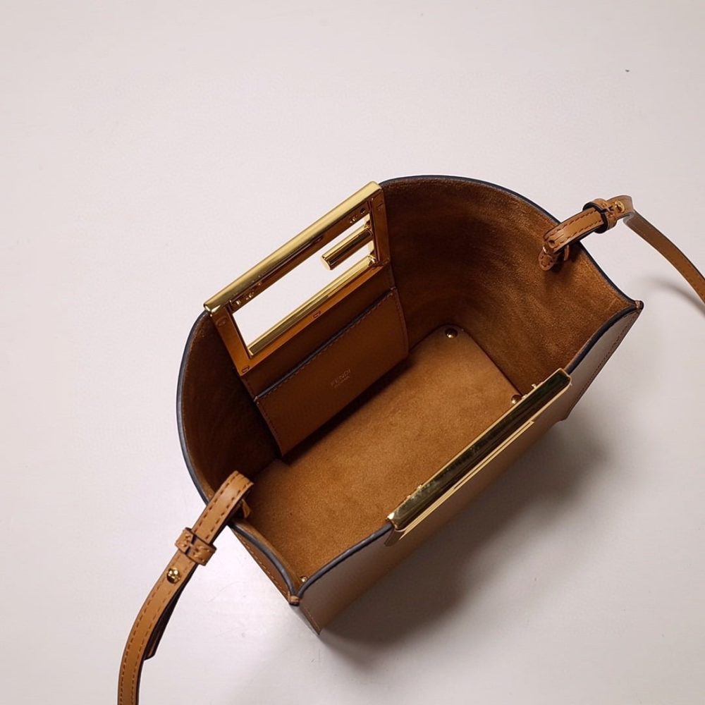 1:1 Replica Fendi Way Small Brown Bag For Woman 20cm/8in - Image 3