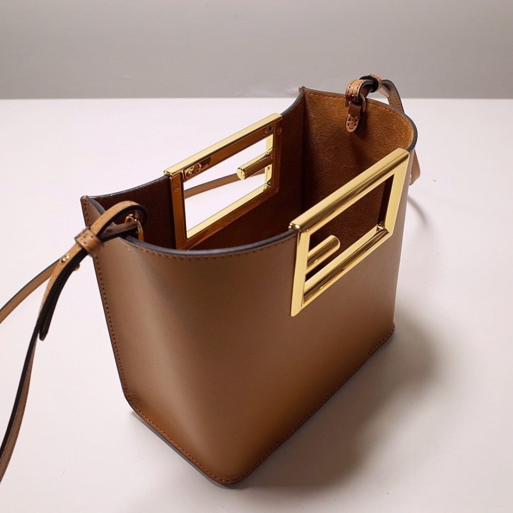 1:1 Replica Fendi Way Small Brown Bag For Woman 20cm/8in - Image 5