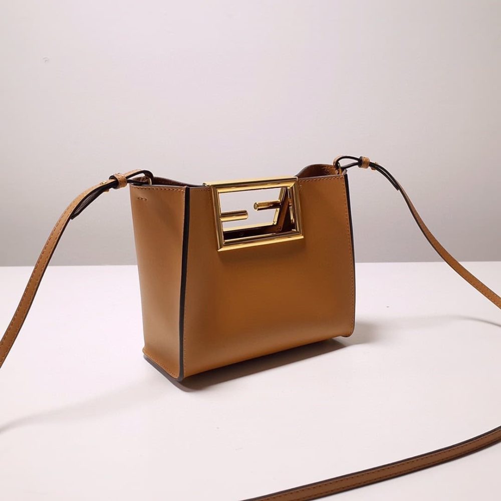 1:1 Replica Fendi Way Small Brown Bag For Woman 20cm/8in - Image 4