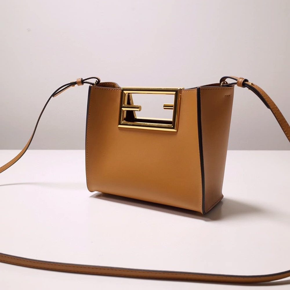 1:1 Replica Fendi Way Small Brown Bag For Woman 20cm/8in - Image 8