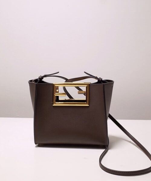 1:1 Replica Fendi Way Small Dark Grey Bag For Woman 20cm/8in