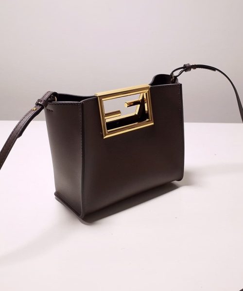 1:1 Replica Fendi Way Small Dark Grey Bag For Woman 20cm/8in
