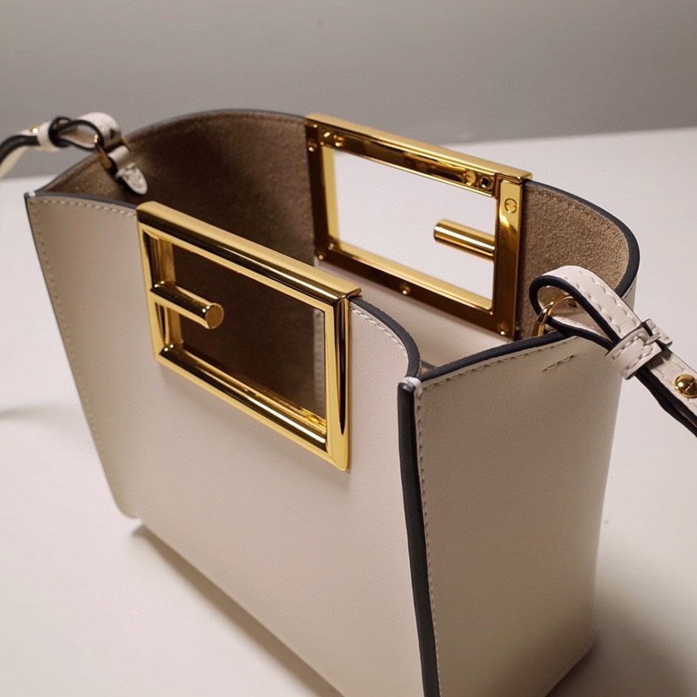 1:1 Replica Fendi Way Small White Bag For Woman 20cm/8in - Image 5