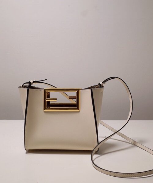 1:1 Replica Fendi Way Small White Bag For Woman 20cm/8in