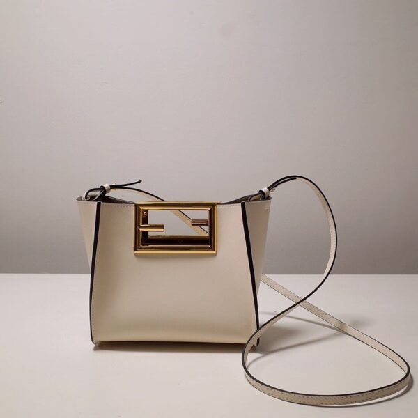 1:1 Replica Fendi Way Small White Bag For Woman 20cm/8in