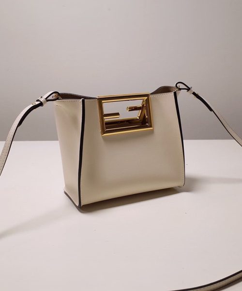 1:1 Replica Fendi Way Small White Bag For Woman 20cm/8in