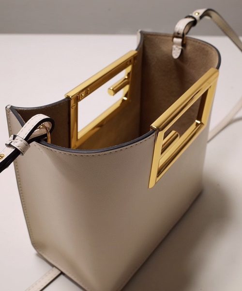 1:1 Replica Fendi Way Small White Bag For Woman 20cm/8in