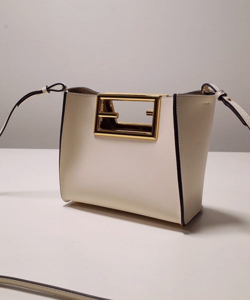 1:1 Replica Fendi Way Small White Bag For Woman 20cm/8in