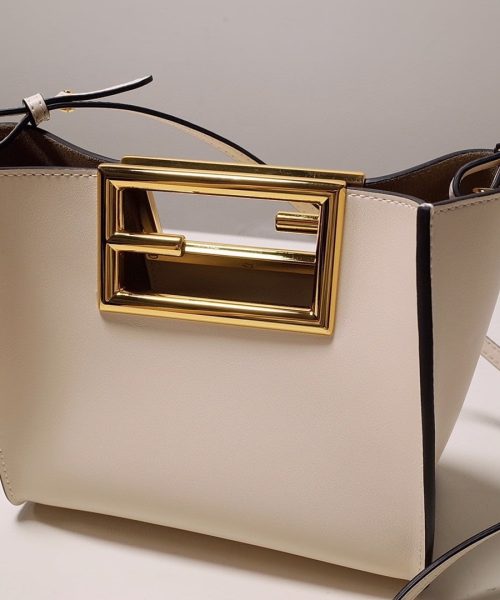 1:1 Replica Fendi Way Small White Bag For Woman 20cm/8in
