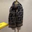 Fendi Wool and Silk Brown and Black 180cm/71in