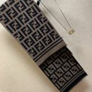 Fendi Wool and Silk Brown and Black 180cm/71in