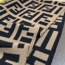 Fendi Wool and Silk Brown and Black 180cm/71in