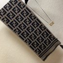 Fendi Wool and Silk Brown and Black 180cm/71in