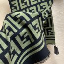 Fendi Wool And Silk Green and Black Scarf 180cm/71in 