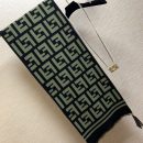 Fendi Wool And Silk Green and Black Scarf 180cm/71in 