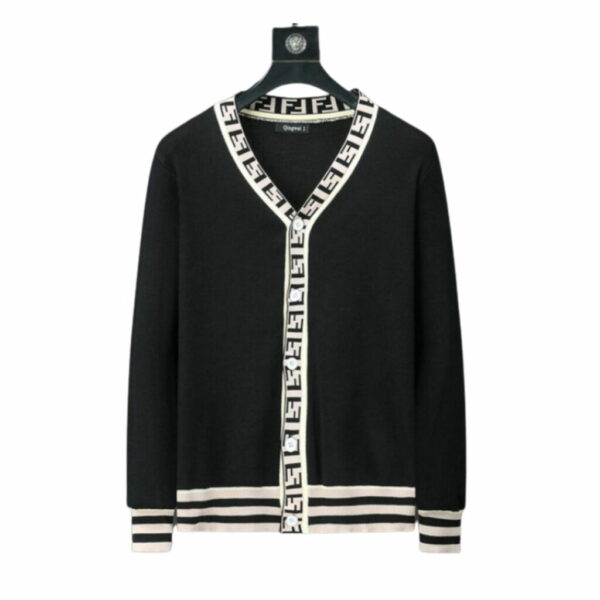 Fendi Wool Cardigan Black For Men