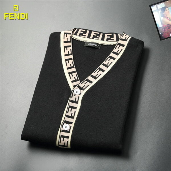 Fendi Wool Cardigan Black For Men