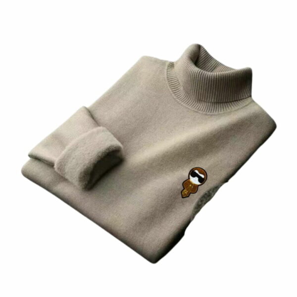 Fendi Wool Sweater Pullover Beige For Men