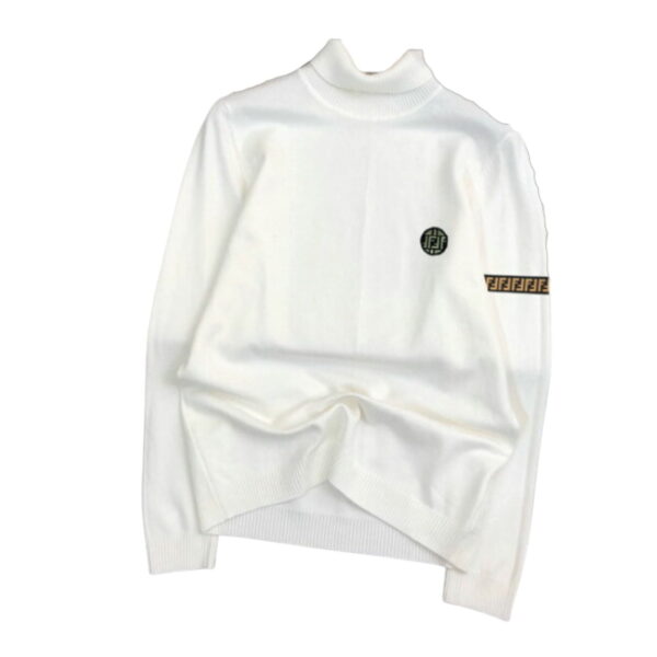 Fendi Wool Sweater Pullover White For Men