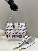 1:1 Replica FENDI x FILA Mania Beaded Baguette Multicolour Bag For Woman 26cm/10in