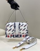 1:1 Replica FENDI x FILA Mania Beaded Baguette Multicolour Bag For Woman 26cm/10in