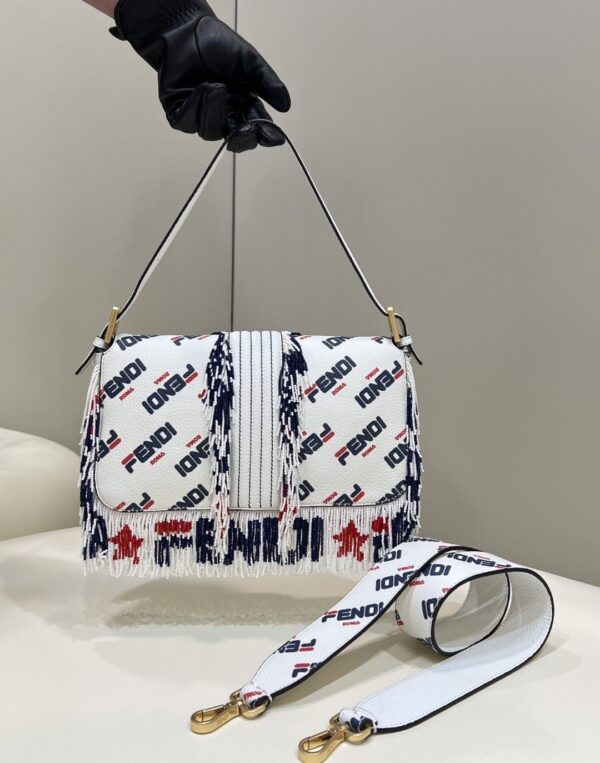 1:1 Replica FENDI x FILA Mania Beaded Baguette Multicolour Bag For Woman 26cm/10in