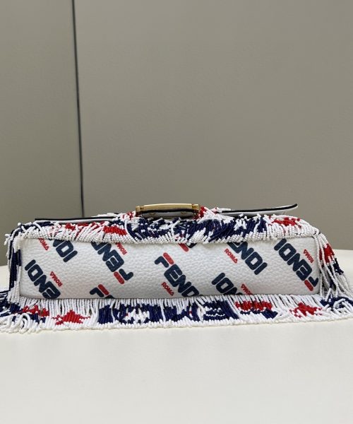 1:1 Replica FENDI x FILA Mania Beaded Baguette Multicolour Bag For Woman 26cm/10in