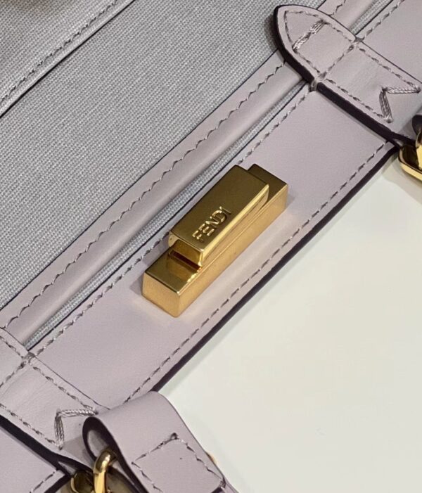 1:1 Replica Fendi X-Tote White canvas FF bag For Woman 41cm/16in 8BH374AKKYF1HZ1