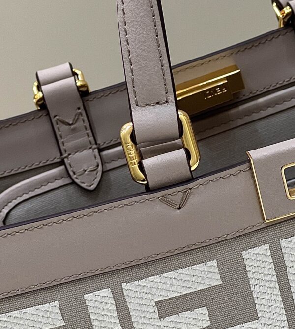 1:1 Replica Fendi X-Tote White canvas FF bag For Woman 41cm/16in 8BH374AKKYF1HZ1