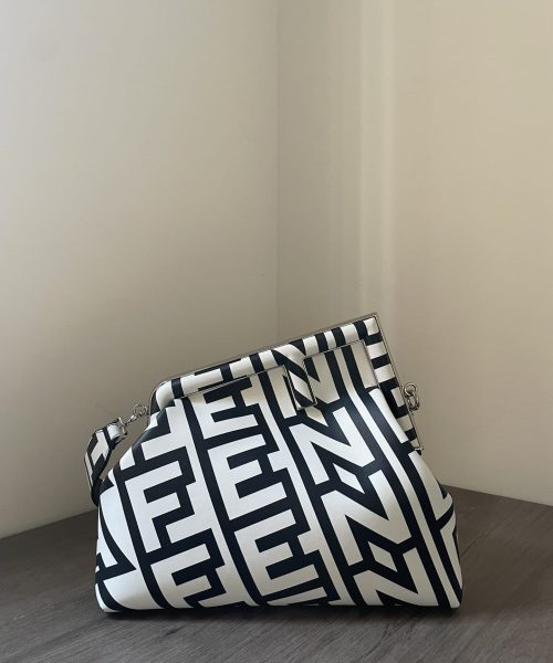 1:1 Replica First Midi Bag Black And White For Women 12.5in/ 32cm