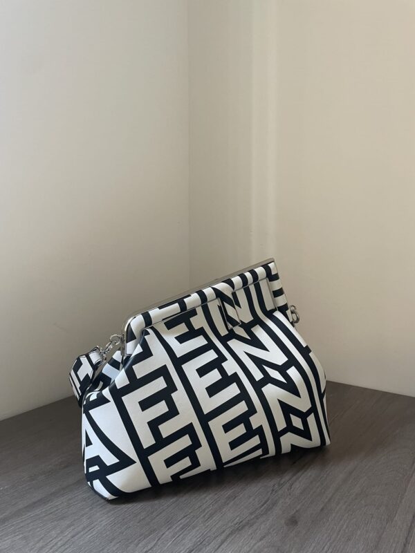 1:1 Replica First Midi Bag Black And White For Women 12.5in/ 32cm