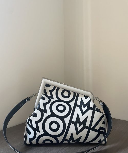 1:1 Replica First Midi Bag Black And White For Women 12.5in/ 32cm
