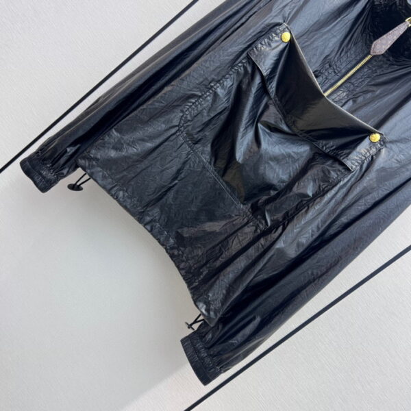 Flap Pocket Sporty Jacket Black For Women 1ABBVO