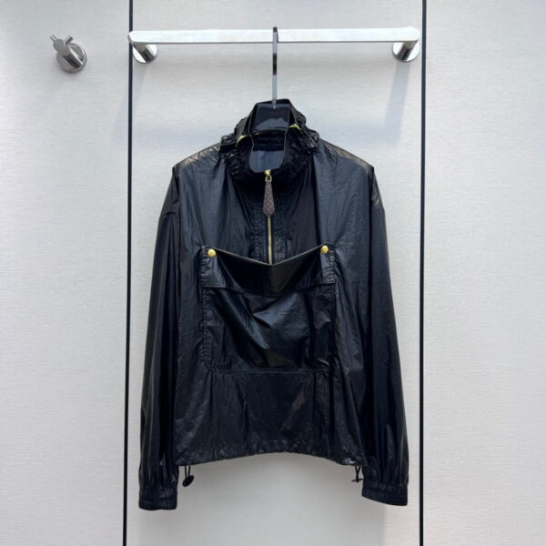 Flap Pocket Sporty Jacket Black For Women 1ABBVO