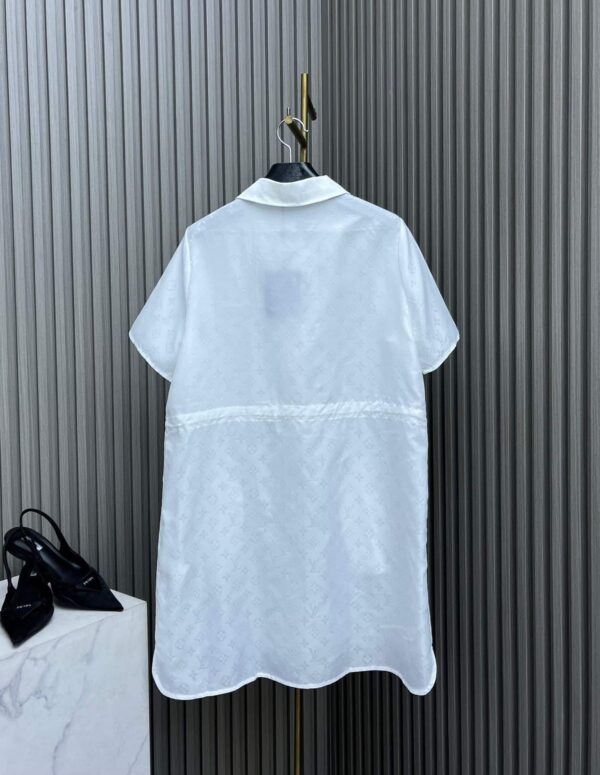Flared Dress With Zipper White For Women
