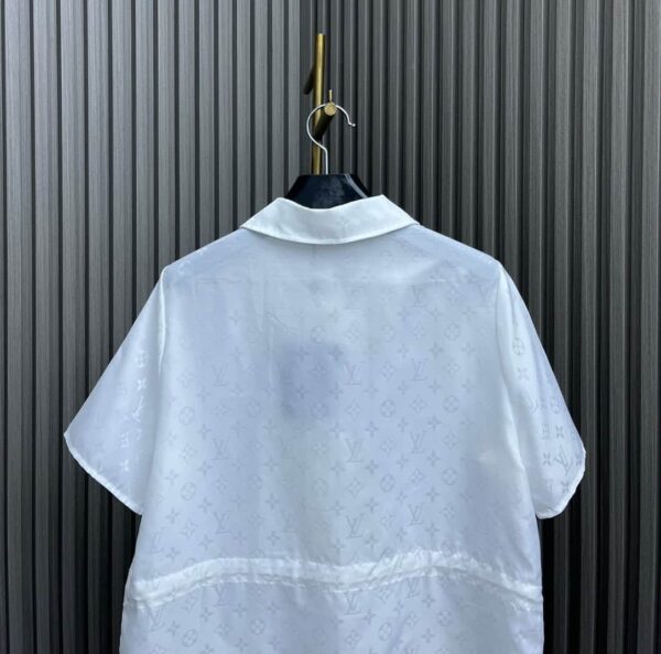 Flared Dress With Zipper White For Women