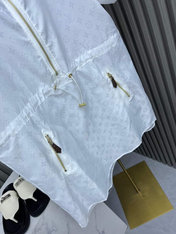 Flared Dress With Zipper White For Women