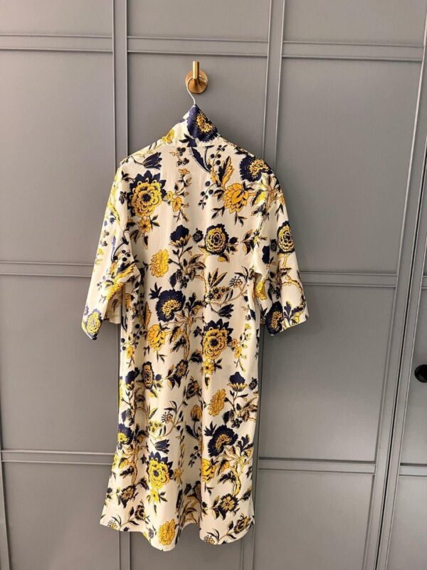 Floral Print Cotton Dress Multicolor For Women 741698 ZAMWZ 9306