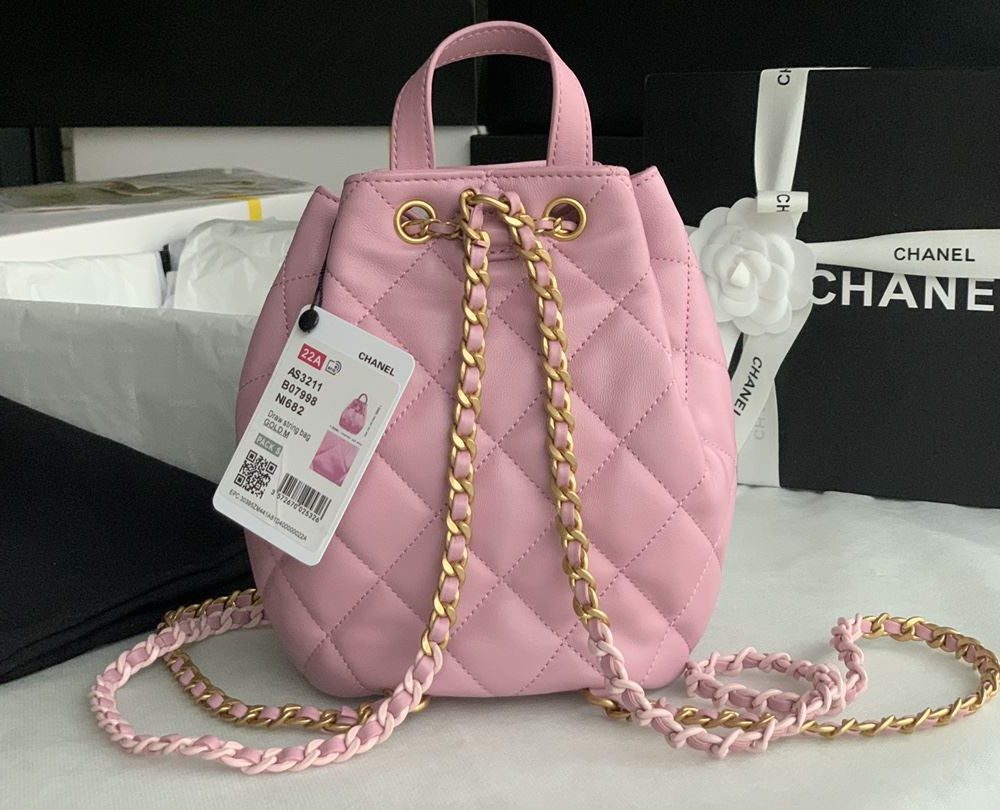 [REP 1:1] Gaiera Chain Bucket Black/White/Pink/Yellow For Women 7.5in / 19cm AS3211