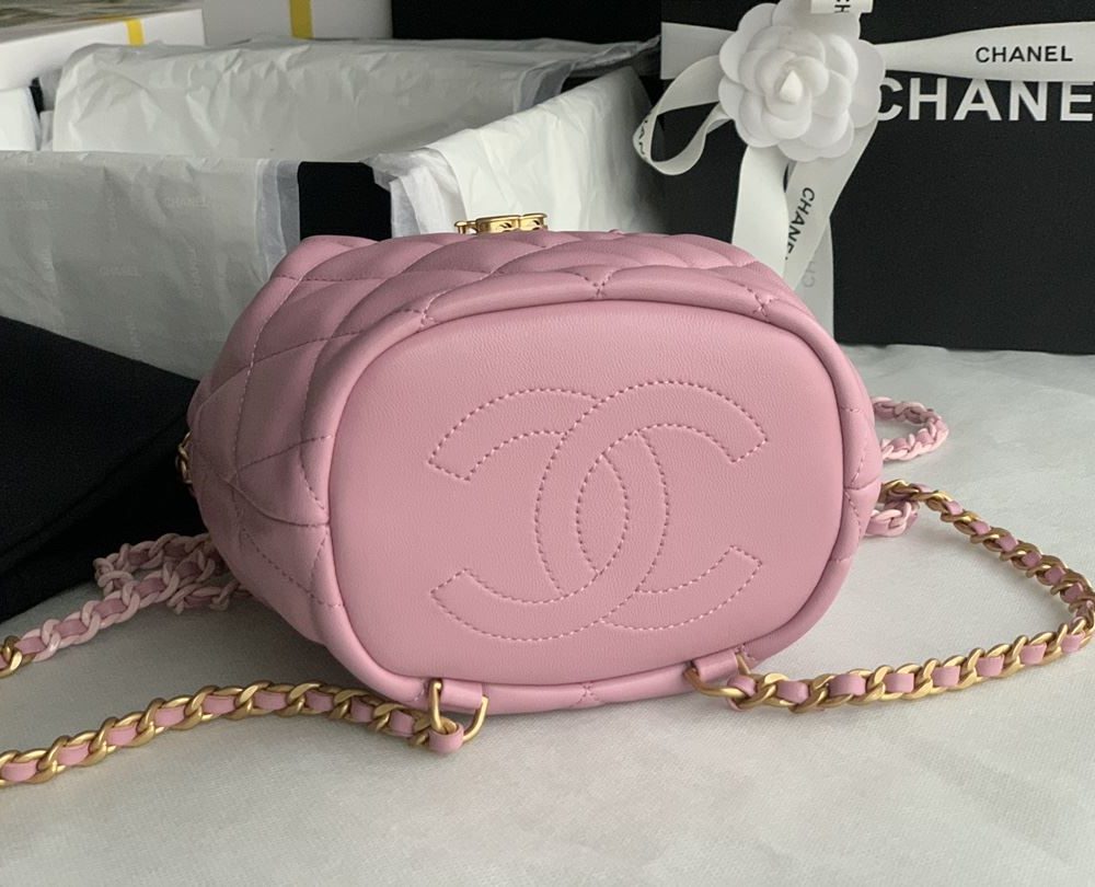 [REP 1:1] Gaiera Chain Bucket Black/White/Pink/Yellow For Women 7.5in / 19cm AS3211