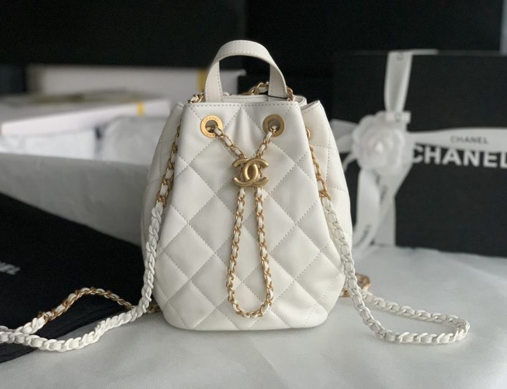 [REP 1:1] Gaiera Chain Bucket Black/White/Pink/Yellow For Women 7.5in / 19cm AS3211