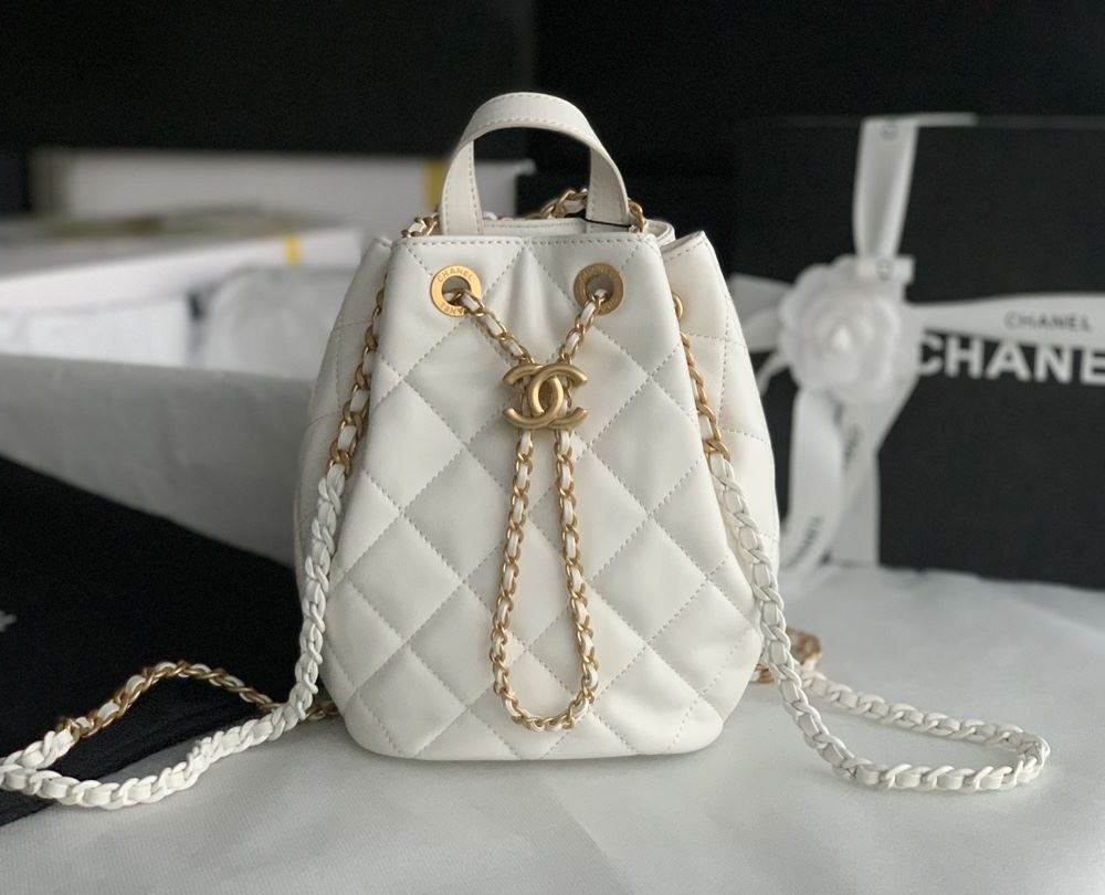 [REP 1:1] Gaiera Chain Bucket Black/White/Pink/Yellow For Women 7.5in / 19cm AS3211