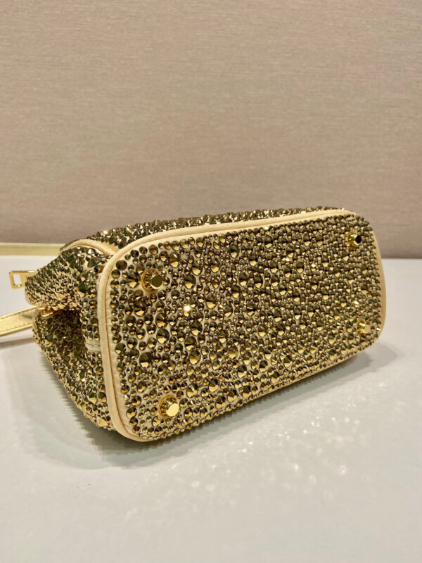 Galleria Satin Mini-Bag With Crystals In Black For Women 7.8 in/ 20 cm 1BA906_2AWL_F063R_V_EOY