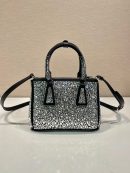 Galleria Satin Mini-Bag With Crystals In Black For Women 7.8 in/ 20 cm 1BA906_2AWL_F063R_V_EOY