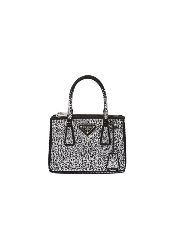 Galleria Satin Mini-Bag With Crystals In Black For Women 7.8 in/ 20 cm 1BA906_2AWL_F063R_V_EOY
