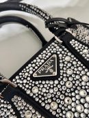 Galleria Satin Mini-Bag With Crystals In Black For Women 7.8 in/ 20 cm 1BA906_2AWL_F063R_V_EOY